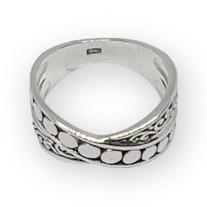 Criss Cross Sterling Silver Ring