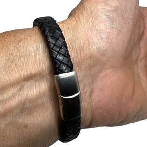 Thors Hammer Flat Cut Bolo Leather Bracelet