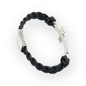 Classic Cross Braided Leather Bracelet