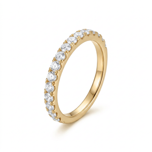 Single thin band ring on a white background