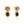 Black & Spotted Stone Drop Earrings on a white background