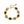Black & Spotted Stone Oval Link Bracelet on a white background