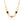 Black & Spotted Stone Paperclip Necklace on a white background