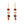 Warm-Tone Mixed Stone Drop Earrings on a white background