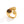 Brown Stone Sculptural Open Ring on a white background