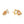 Peach & Clear Stone Stud Earrings on a white background