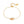 Peach & Clear Stone Chain Bracelet on a white background