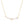 White Bead & Clear Teardrop Necklace on a white background