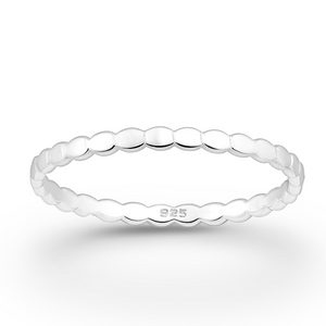 Flat Ovals Sterling Silver Band Ring