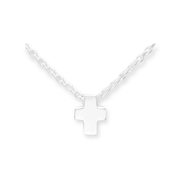 Tiny Cross Sterling Silver Necklace
