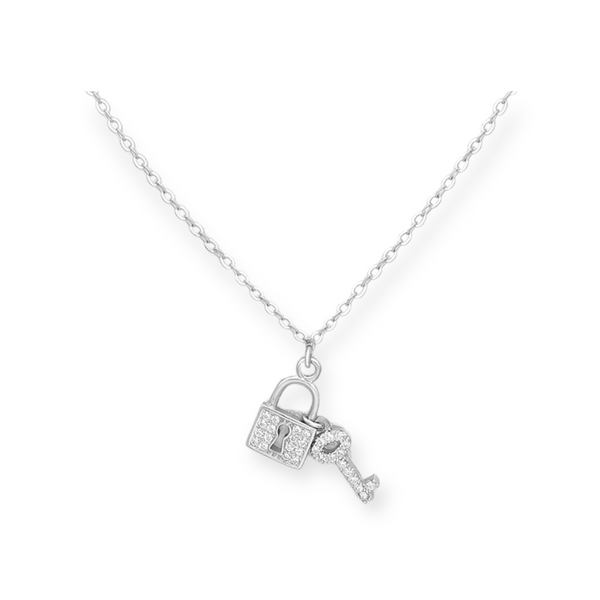 Lock & Key Pendant Necklace