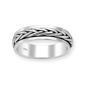 Weave Sterling Silver Spinner Ring
