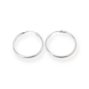 Classic Hoop Sterling Silver Earrings