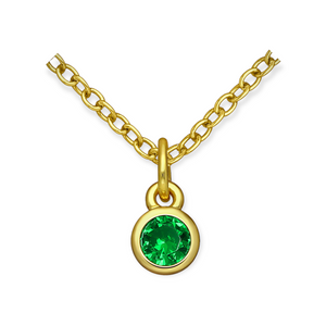 Golden CZ Birthstone Necklace