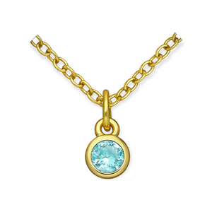 Golden CZ Birthstone Necklace