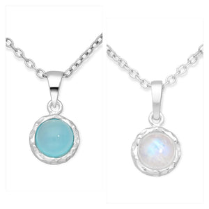 Sculpted Gemstone Pendant Necklace