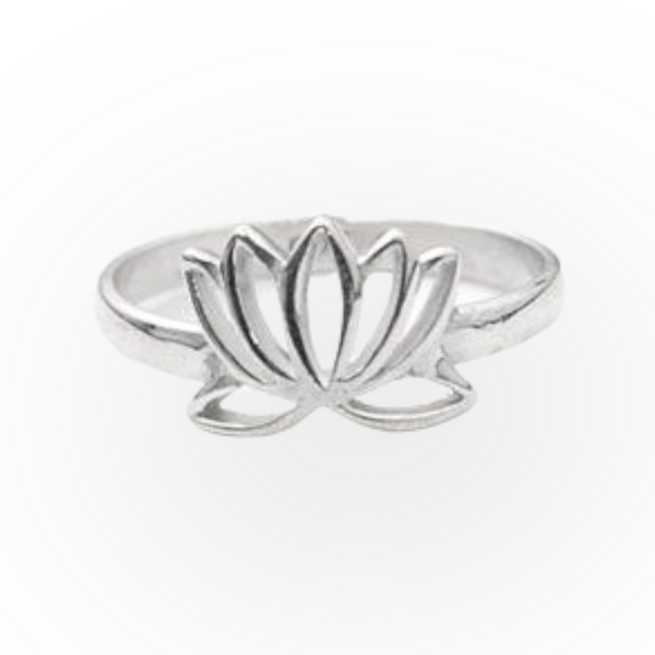 Lotus Blossom Sterling Silver Ring