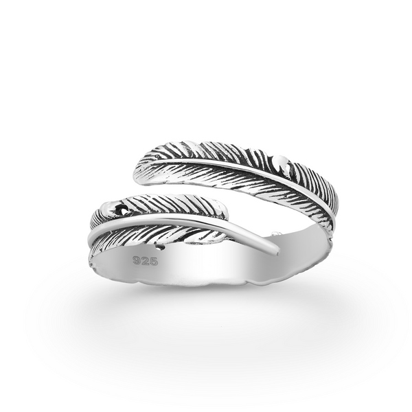 Feather Cuff Sterling Silver Ring