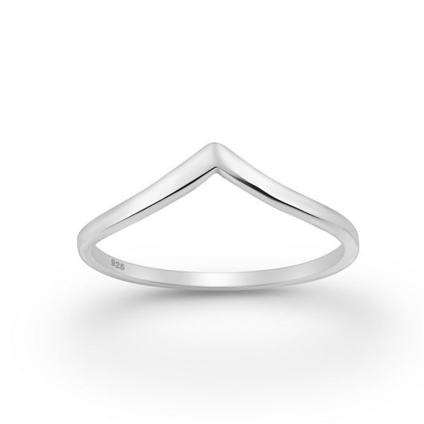 Simple Chevron Sterling Silver Ring
