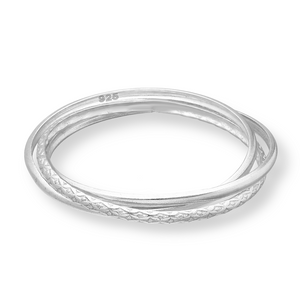 Three Rings Sterling Silver Ring
