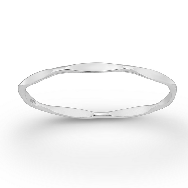 Polygon Sterling Silver Band Ring