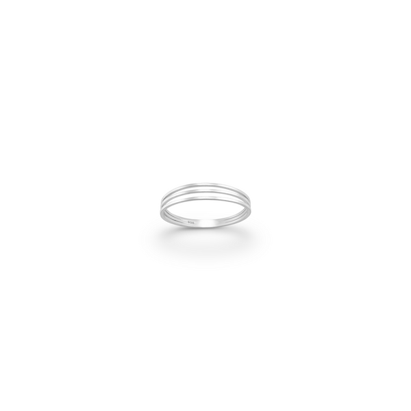 Triple Band Sterling Silver Ring
