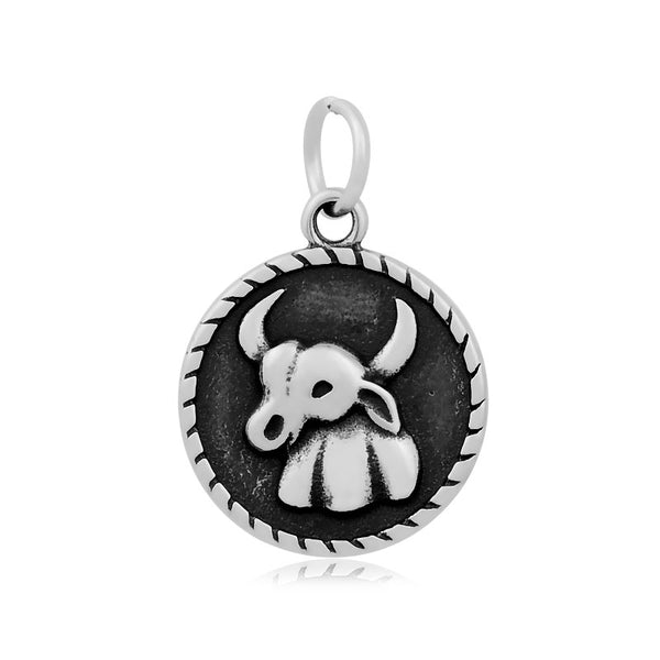 Taurus The Bull Zodiac Charm Me Stainless Steel Necklace