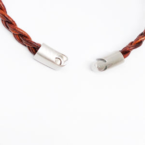 Maui Fish Hook Braided Leather Bracelet