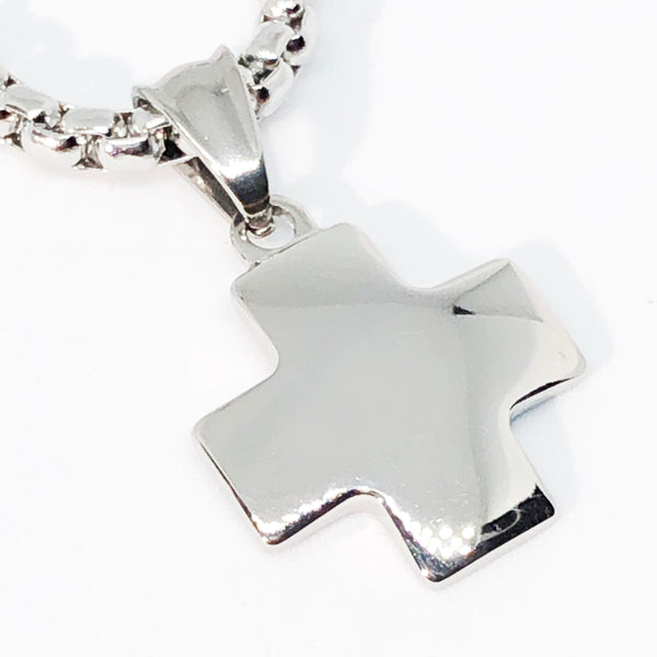 Balanced Cross Stainless Steel Necklace