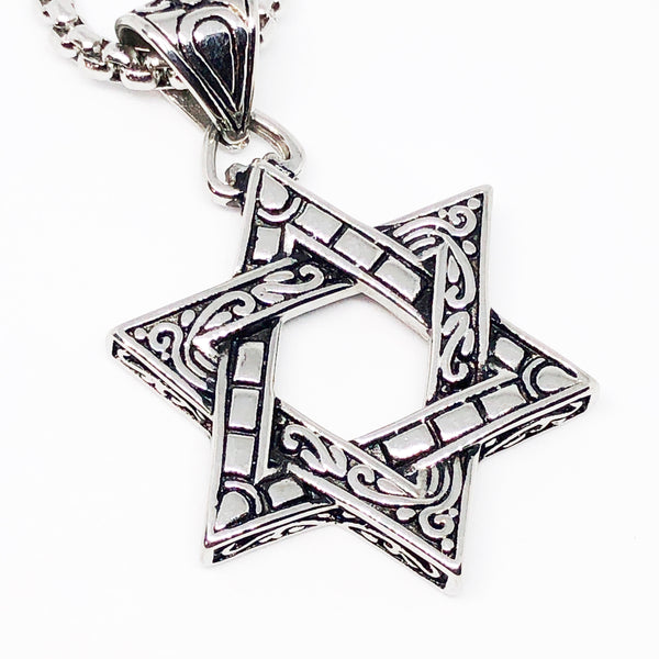 Star of David Stainless Steel Necklace