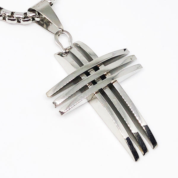 Boulevard Cross Stainless Steel Necklace