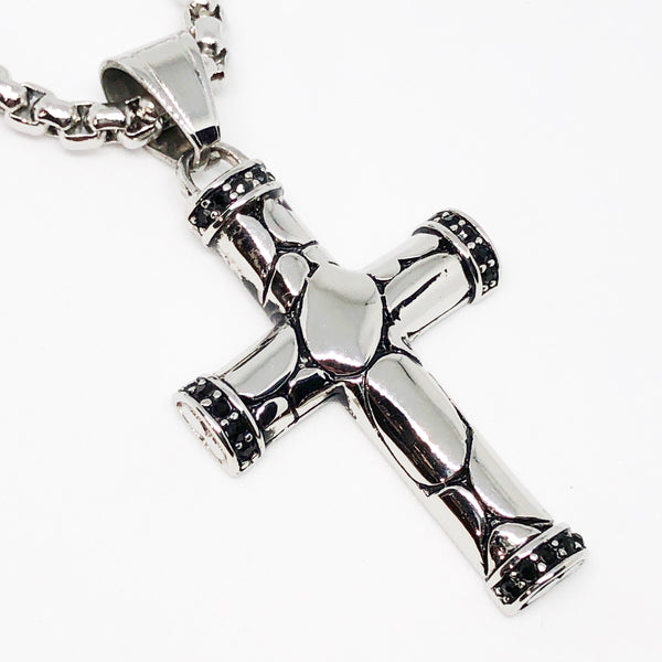 Ubud Cross Stainless Steel Necklace