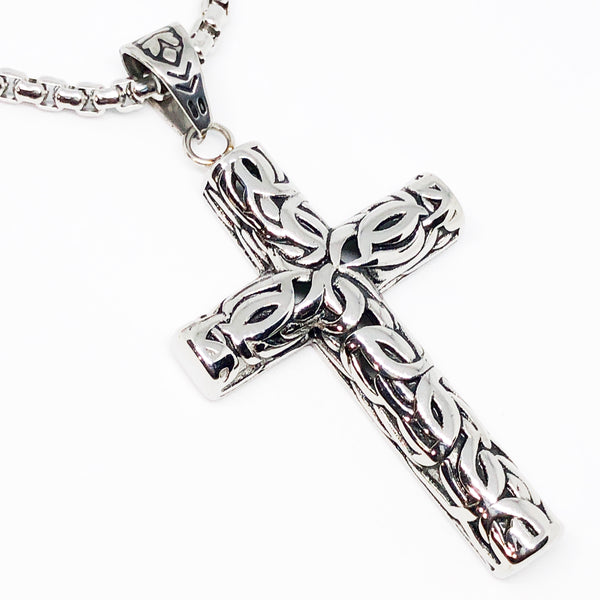 Bali Cross Stainless Steel Necklace