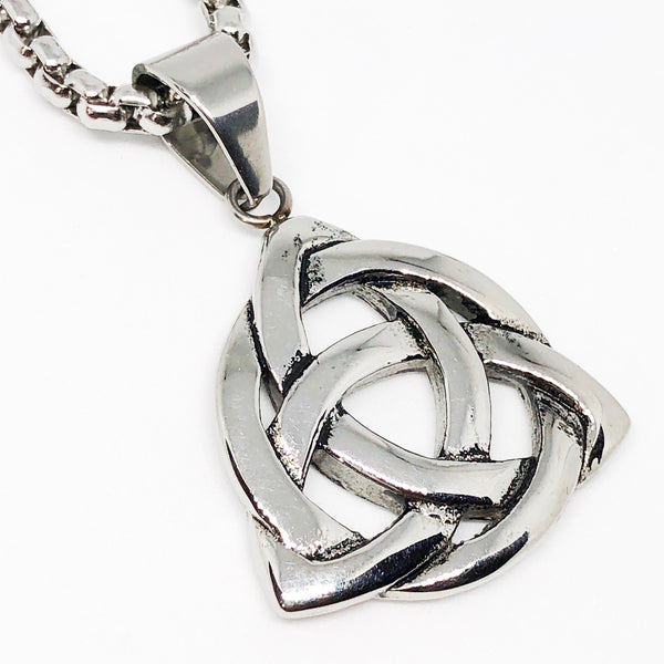 Celtic Knot Holy Trinity, Stainless Steel Necklace