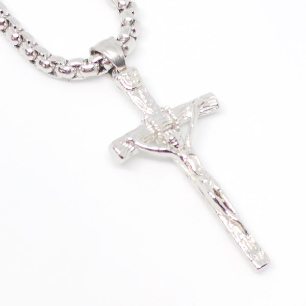 Divinity Crucifix Cross Stainless Steel Necklace