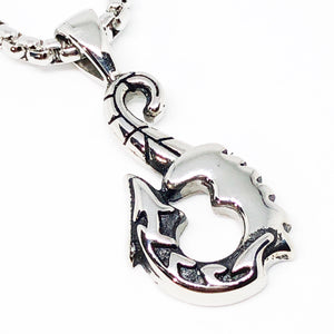 Dragon Tail Fishhook Stainless Steel Necklace