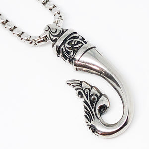 Tropical Fish Hook Stainless Steel Necklace
