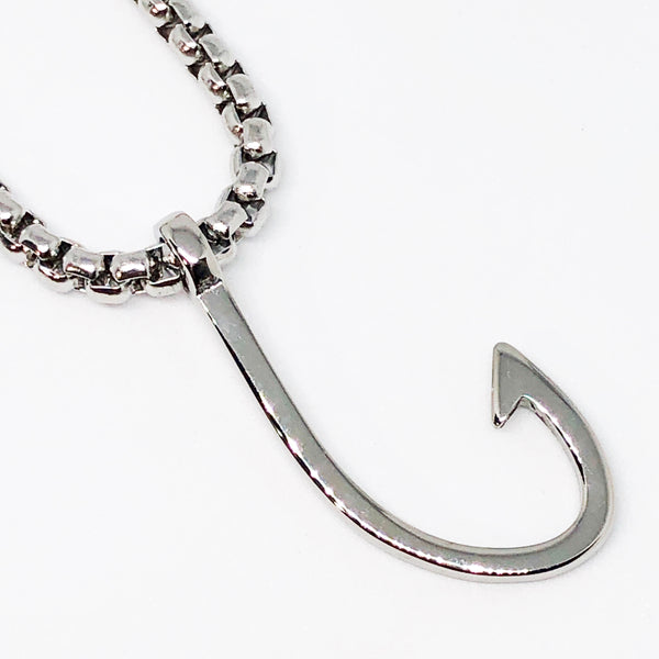 Aberdeen Fishhook Stainless Steel Necklace