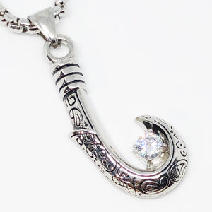 Islander Fishhook Stainless Steel Necklace