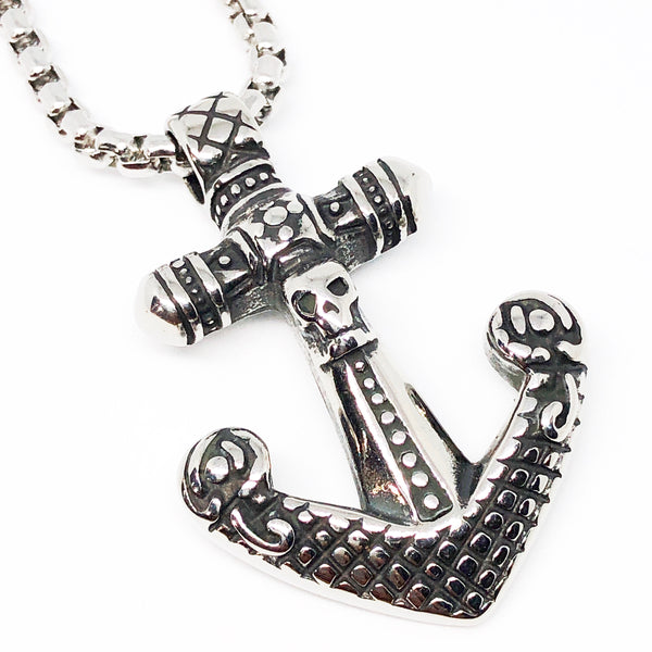 Pirates Anchor Stainless Steel Necklace