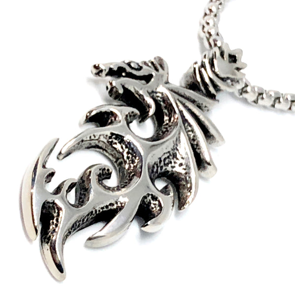 Grand Dragon Stainless Steel Necklace