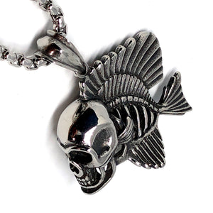 Skull Fish Stainless Steel Necklace