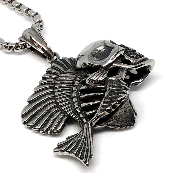 Skull Fish Stainless Steel Necklace