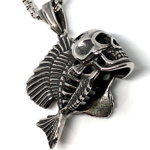 Skull Fish Stainless Steel Necklace
