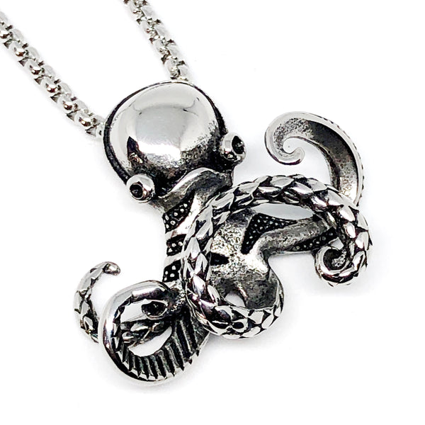Small Octopus Stainless Steel Necklace