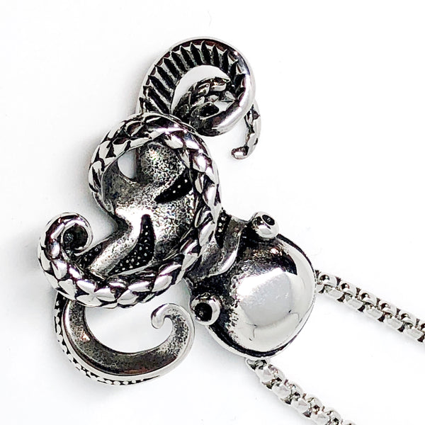 Small Octopus Stainless Steel Necklace