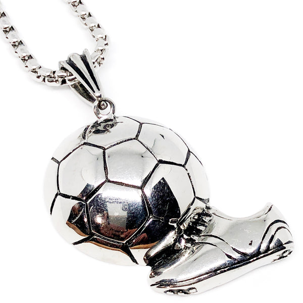 Futball Soccer Shoe Stainless Steel Necklace