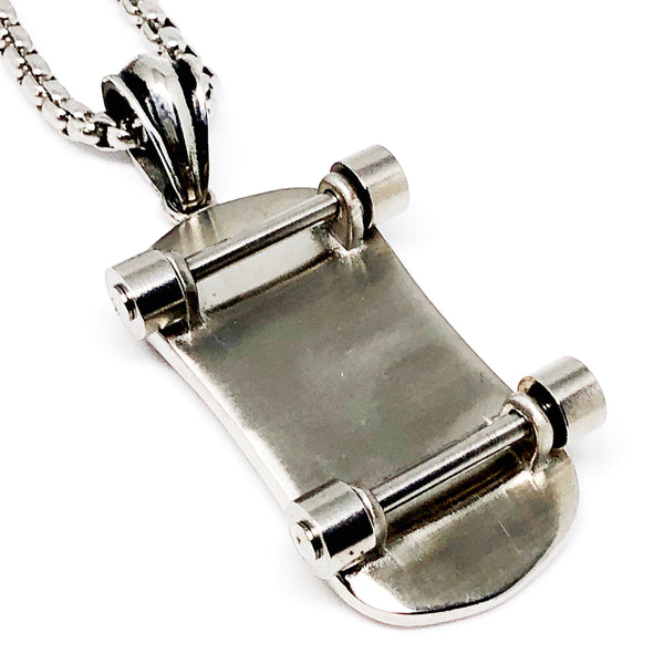 Skateboard Stainless Steel Necklace