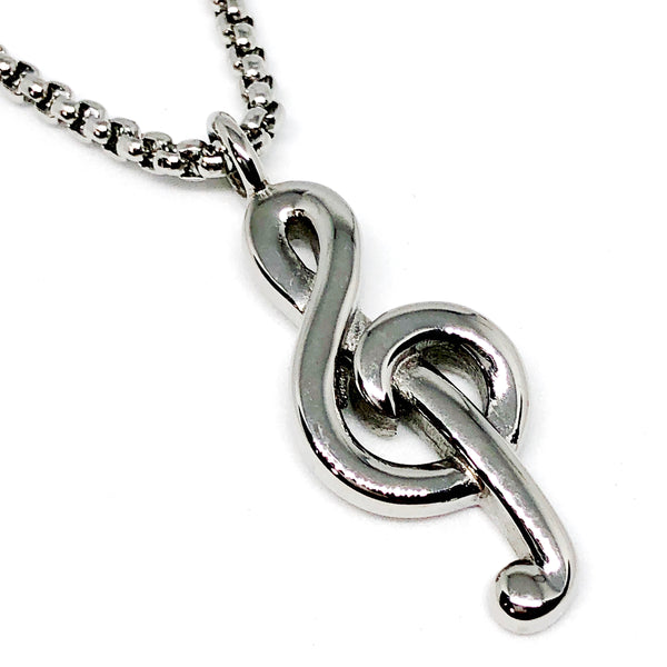 Musical Note Stainless Steel Necklace