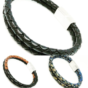 Double Strand Bolo Leather Bracelet
